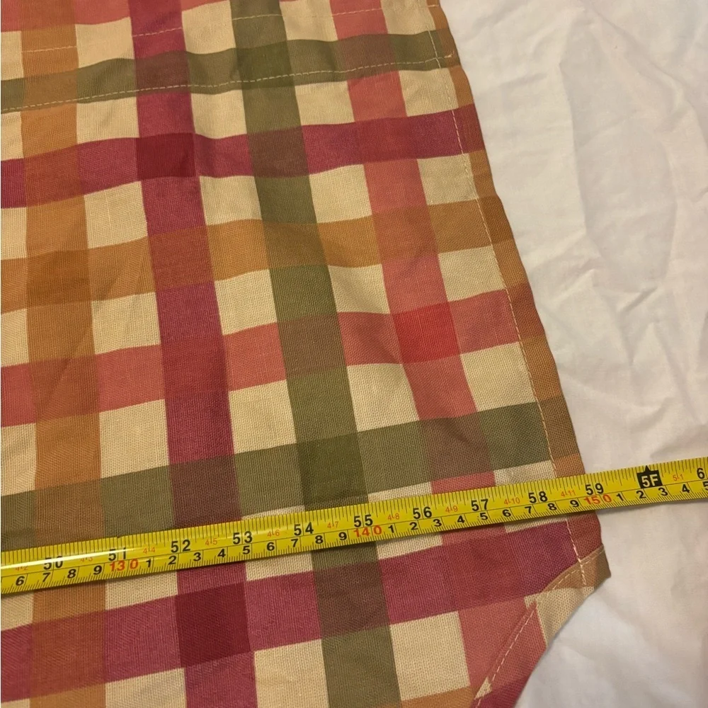 Better Homes And Gardens Plaid Valance in Red, Green, and Yellow 60X 20”